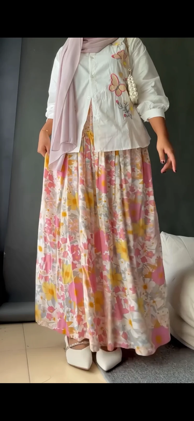 Flora Embrioded Shirt Skurt