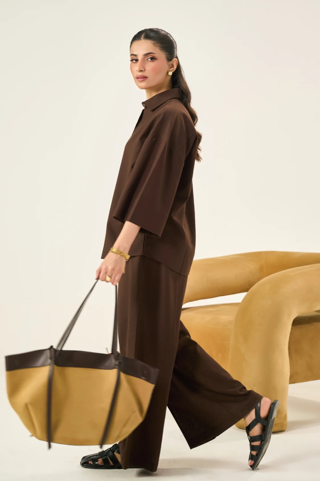 BROWN CO ORD SET